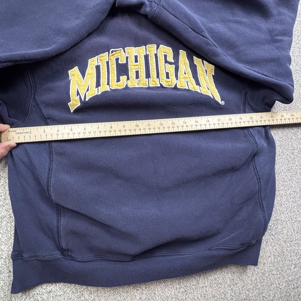Vintage Michigan Wolverines Sweatshirt Men M Crewneck Sweater Sewn Y2K 00s - Picture 8 of 10